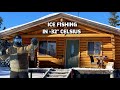 Ice fishing  log cabin camp and cook region 3 bc
