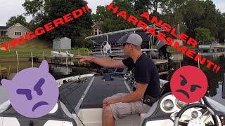 PROPERTY OWNER HARASSES FISHERMAN!!