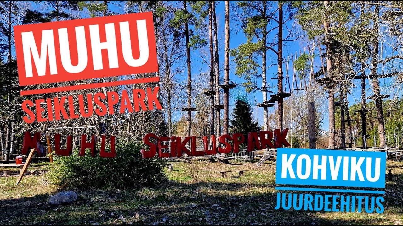 Ronime Muhu Seikluspargis.  Kohviku juurdeehitus.