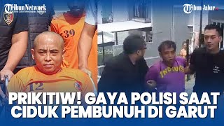 KEPALA \u0026 PERUT HANCUR! Momen Pembunuh Kakek di Garut Ditangkap, Polisi Happy Teriak Joss Prikitiw