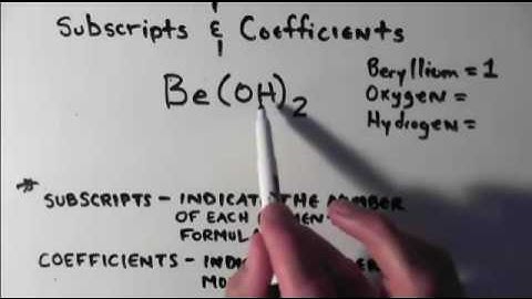 Subscripts and Coefficients