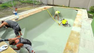 Building your Pool Pt 5: Pebbling & Finishing