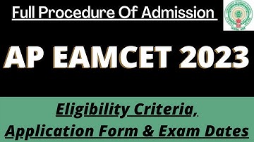 AP EAMCET Admission 2023: Application Form, Dates, Eligibility, Syllabus, Preparation Tips
