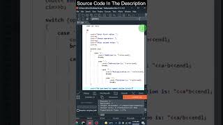 Basic Calculator Making In C++ || #shorts