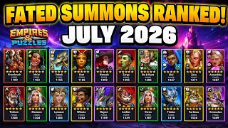 Fated Summons Ranked! Outfitter + Hero Coach Eligibility!  Who Should You Take?! Empires And Puzzles screenshot 3