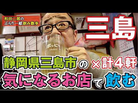 静岡県三島市の気になるお店で飲む×計4軒【和田チャンネル飲み散歩】