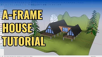 Best Sketchup Tutorial How to make the front exterior of an A Frame House from start to finish