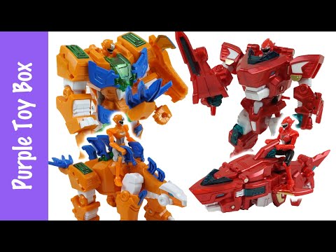 <strong>Mini</strong> Force <strong>Super</strong> Dinosaur Orange Red Robot Transformer 미니특공대 슈퍼공룡파워 메가로돈새미 테고리나