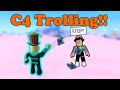 Trolling people with new C4!! | Roblox Jailbreak