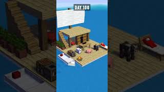 This is what its look like in 100 Days in Raft Minecraft 😱