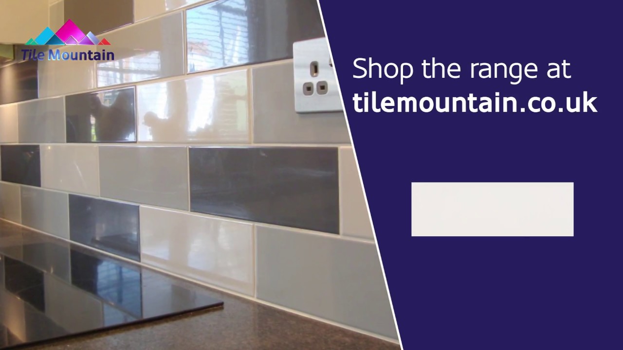 Linear White Gloss Wall Tile - Kitchen Tiles from Tile Mountain