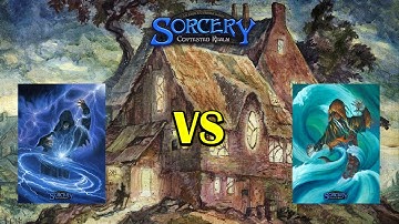 Sorcery Contested Realm Precon Match! Gameplay Sparkmage Versus Waveshaper!