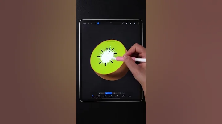 How to Draw Kiwi Emoji! 🥝 #shorts