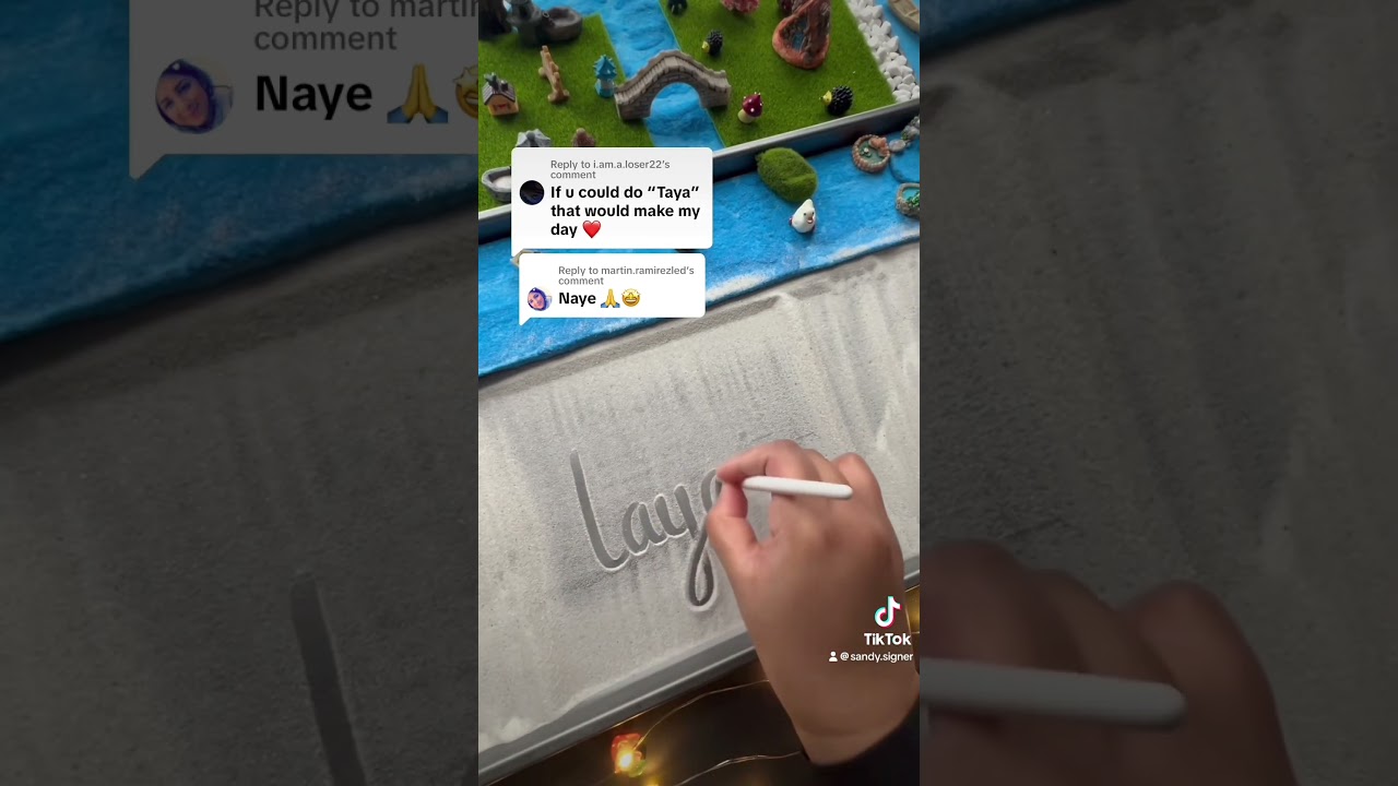 Sand writing #names #calm #relaxing