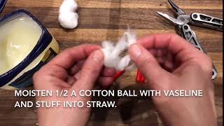 Straw fire starter
