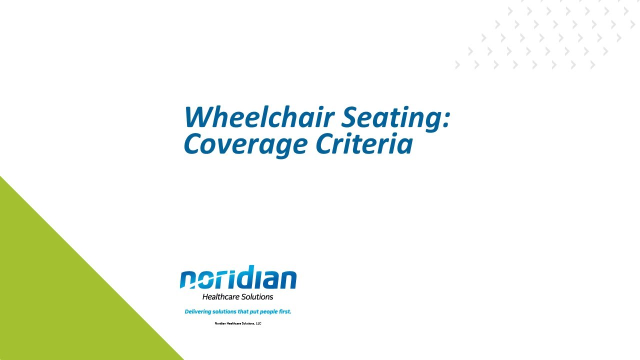 Wheelchair Seating Coverage Criteria YouTube