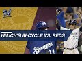 Yelich's 2 Cycles vs. the Reds