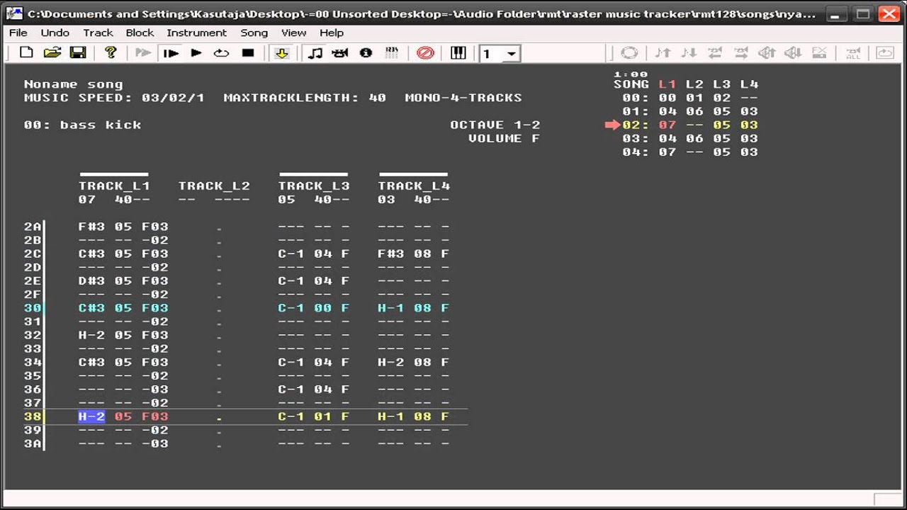 Nyan cat in raster music tracker (atari sound chip)