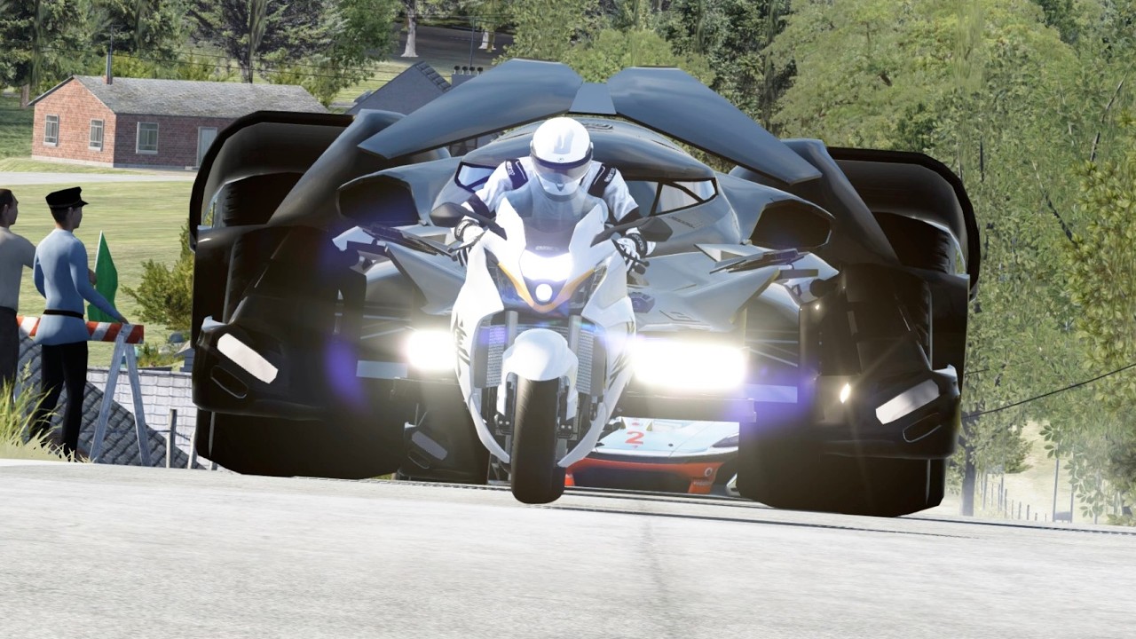 Suzuki Hayabusa vs Lamborhini Temerario, Ferrari SF90, Bugatti Chiron, McLaren P1 GTR at Old SPA