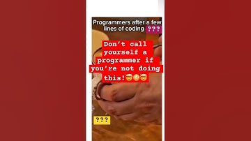 Don’t call yourself a programmer if you’re not doing this!