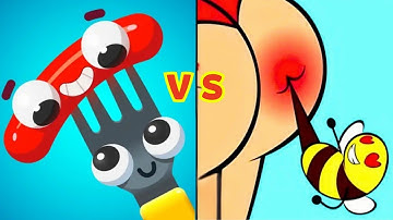 Tricky Story Friendly Help 🆚 Fork N Sausage New Update android IOS Satisfying Gameplay?