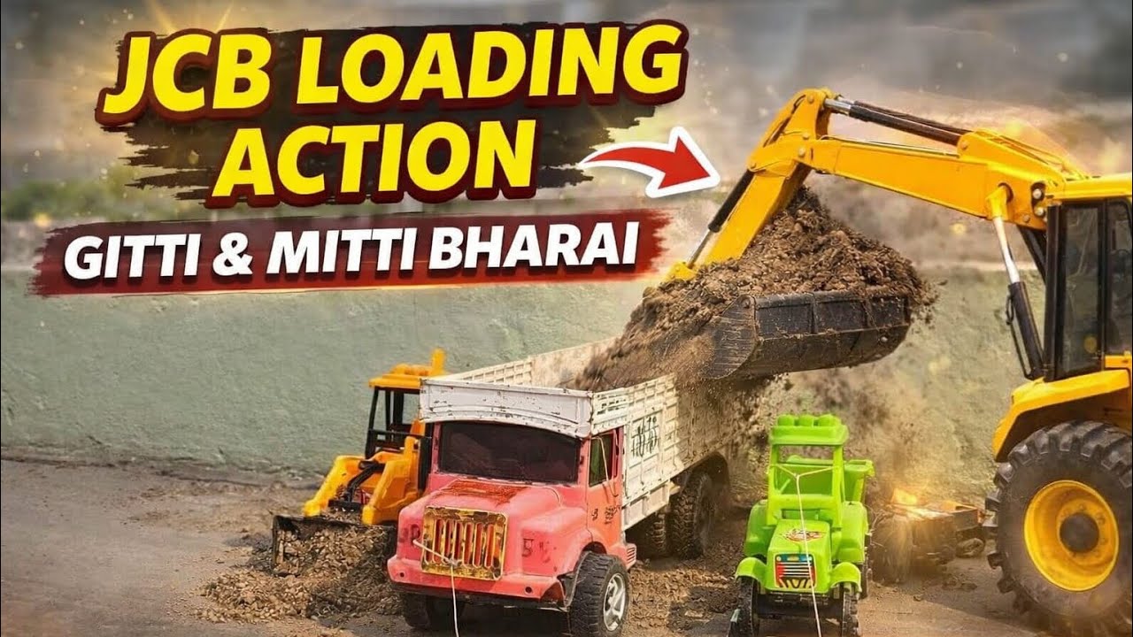 JCB Se Mitti Aur Gitti Loading | Real Tractor Trolley Loading | Heavy Machine Work