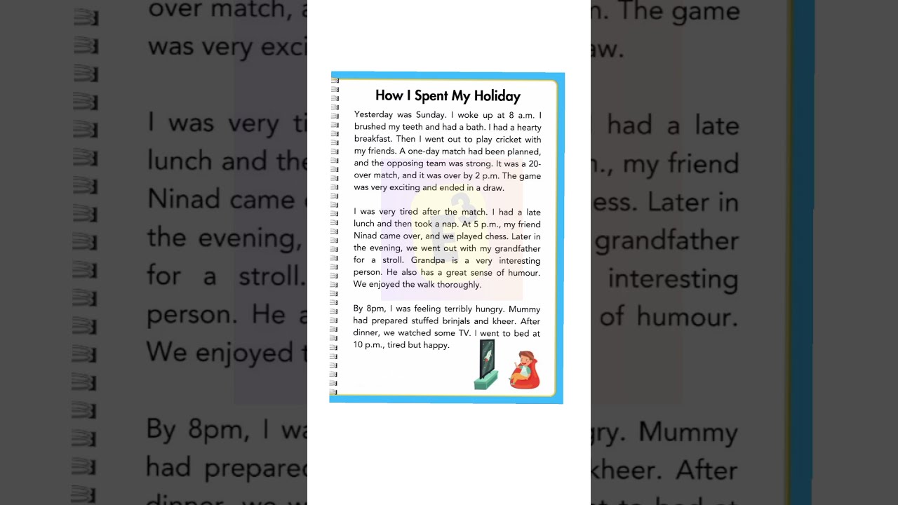  Holiday How I Spent Pent My Christmas Essay In English Writing