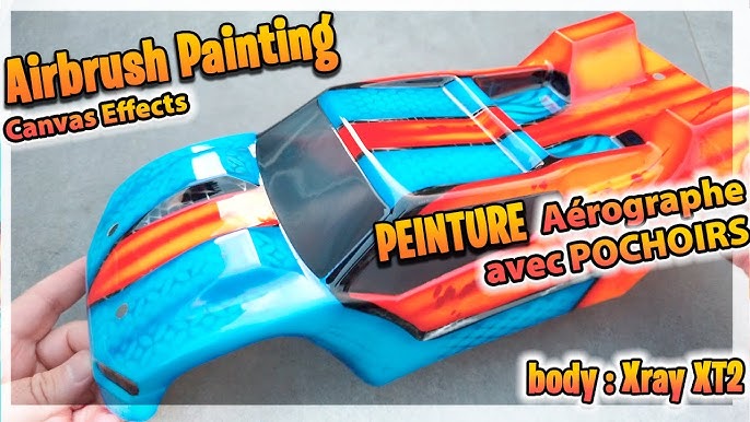 1er TEST de PEINTURE à l'AEROGRAPHE et EXERCICE - airbrush paint