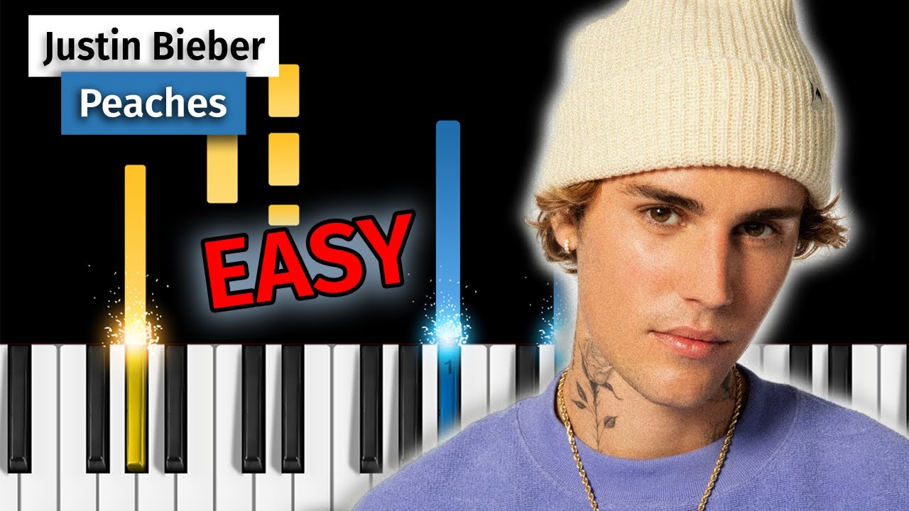 Justin Bieber Peaches ft. Daniel Caesar, Giveon EASY Piano Tutorial