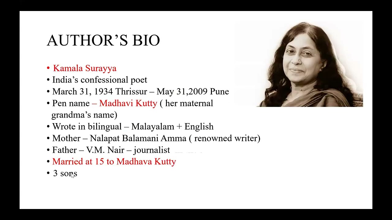 UGTRB - DEMO CLASS - INTRODUCTION (POETRY) BY KAMALA DAS
