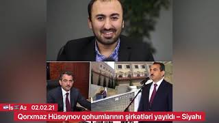 Qorxmaz Hüseynov Qohumlarının Şirkətləri Yayıldı Siyahı