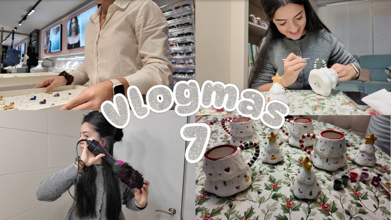VLOGMAS 7🎄🎅🏻 | seguimos con la gripe, comida con amigas y pintamos tacitas navideñas