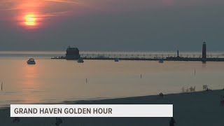 Famous Tower cam captures sunset in Grand Haven Wealth