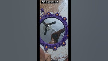 Macrame mirror for wall hanging easy design .