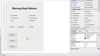 Aplikasi sederhana dengan check box dan radio button  (java swing)