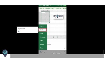 MyGuide: How to make chart in MS Excel sheet of mobile app