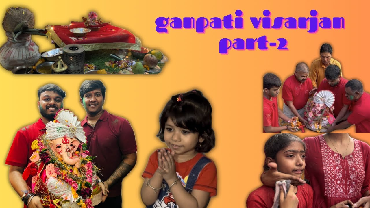 Ganpati visarjan part-2🥹|| Ghar suna suna ho gya🥺|| Agle baras jaldi ...