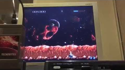 MSX enhanced with GFX9000 (V9990) graphic card playing INTRUDER by BitVision