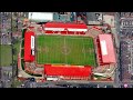 Old demolished English football stadiums then and now