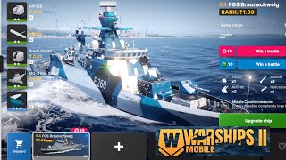 Warships Mobile 2 - Indonesia - First Impression  - Review Kapal Perang FGS BRAUNSCHWEIG screenshot 5