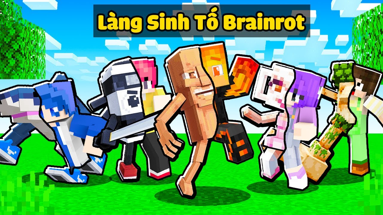 Nếu Sinh Tố Team Bị NHIỄM BRAINROT Trong Minecraft