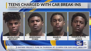 Teens charged with car break-ins in Okaloosa County