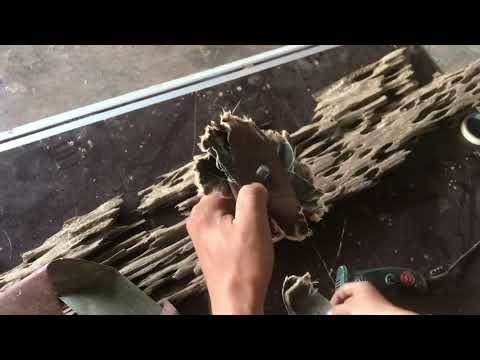 Cách chà nhám làm sạch cục gỗ lũa đơn giản | Foci