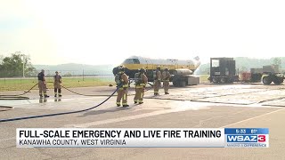 Full-scale emergency and live fire training exercises held