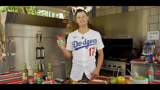 Joe Kelly Grills Steak Fajitas with Dodgers Executive Chef