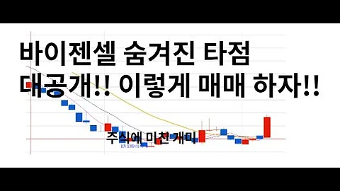 바이젠셀 주가 타점 이렇게 확인하자 지지와 저항 팩트 공개