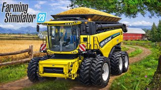 Fs 23 Wheat Harvesting With NEW HOLLAND ! Farming Simulator 23 Gameplay ! Timelapse #fs23 