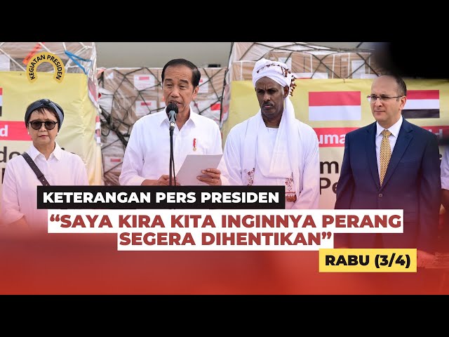 Keterangan Pers Presiden Jokowi, Lanud Halim Perdana Kusuma, Rabu (3/4) class=