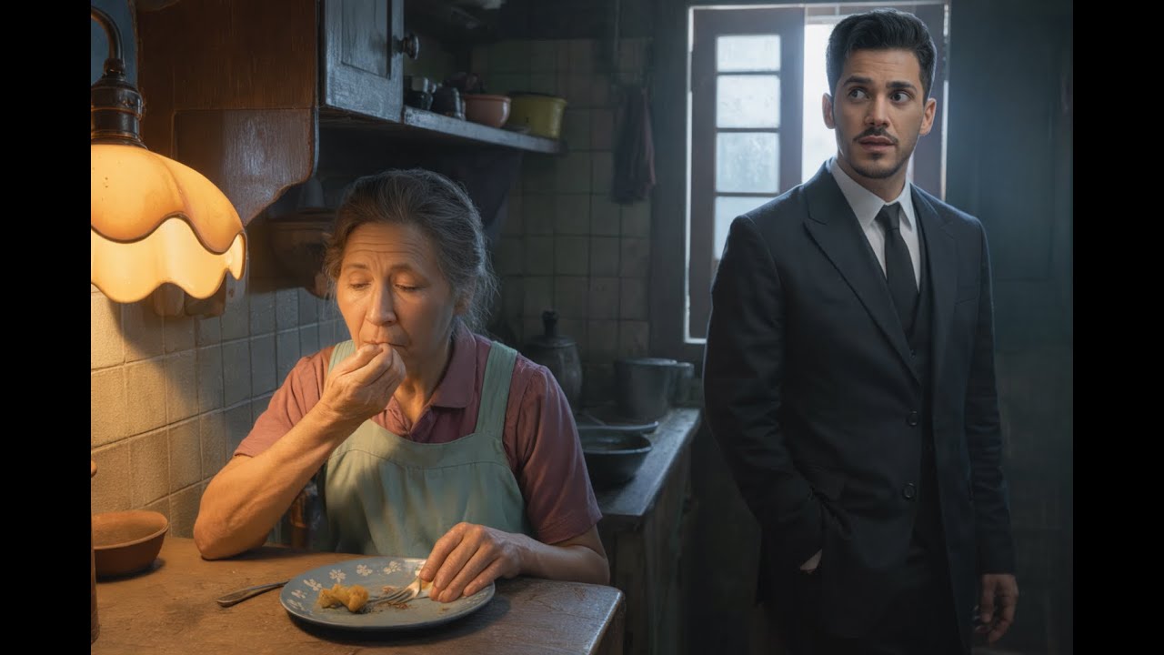 A Viúva Faxineira Comia Sobras em Silêncio, Até Que o Herdeiro a Descobriu e Transformou Suas Vida