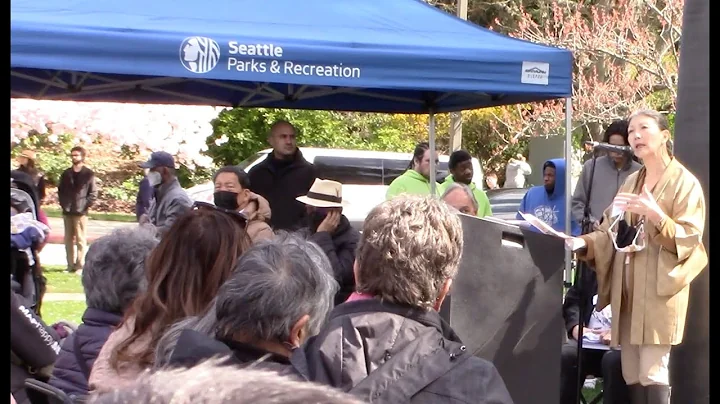 State Rep. Sharon Tomiko Santos speaks at torii de...
